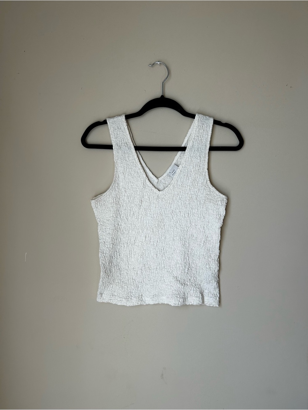 a new day Ivory Textured V-Neck Tank